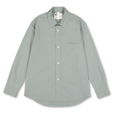Margaret Howell MHL Basic Shirt Compact Cotton Poplin - Fog