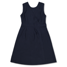 Margaret Howell MHL Cross Back Apron Dress Coarse Yarn Cotton - Ink