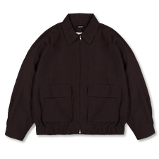 Evan Kinori                                        Zip Jacket Two - Dark Brown