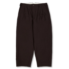 Evan Kinori                                        Two Pleat Pant - Dark Brown
