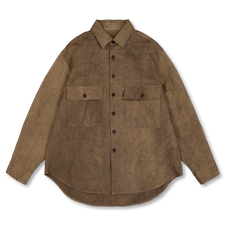Evan Kinori                                        Big Shirt - Brown (Persimmon/Iron Dye)