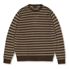 Evan Kinori                                        Thin Stripe Sweater - Brown/Taupe