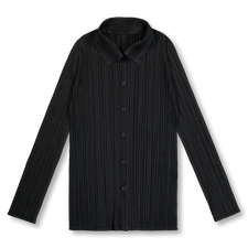 Pleats Please Issey Miyake Basics Button-up Shirt - Black