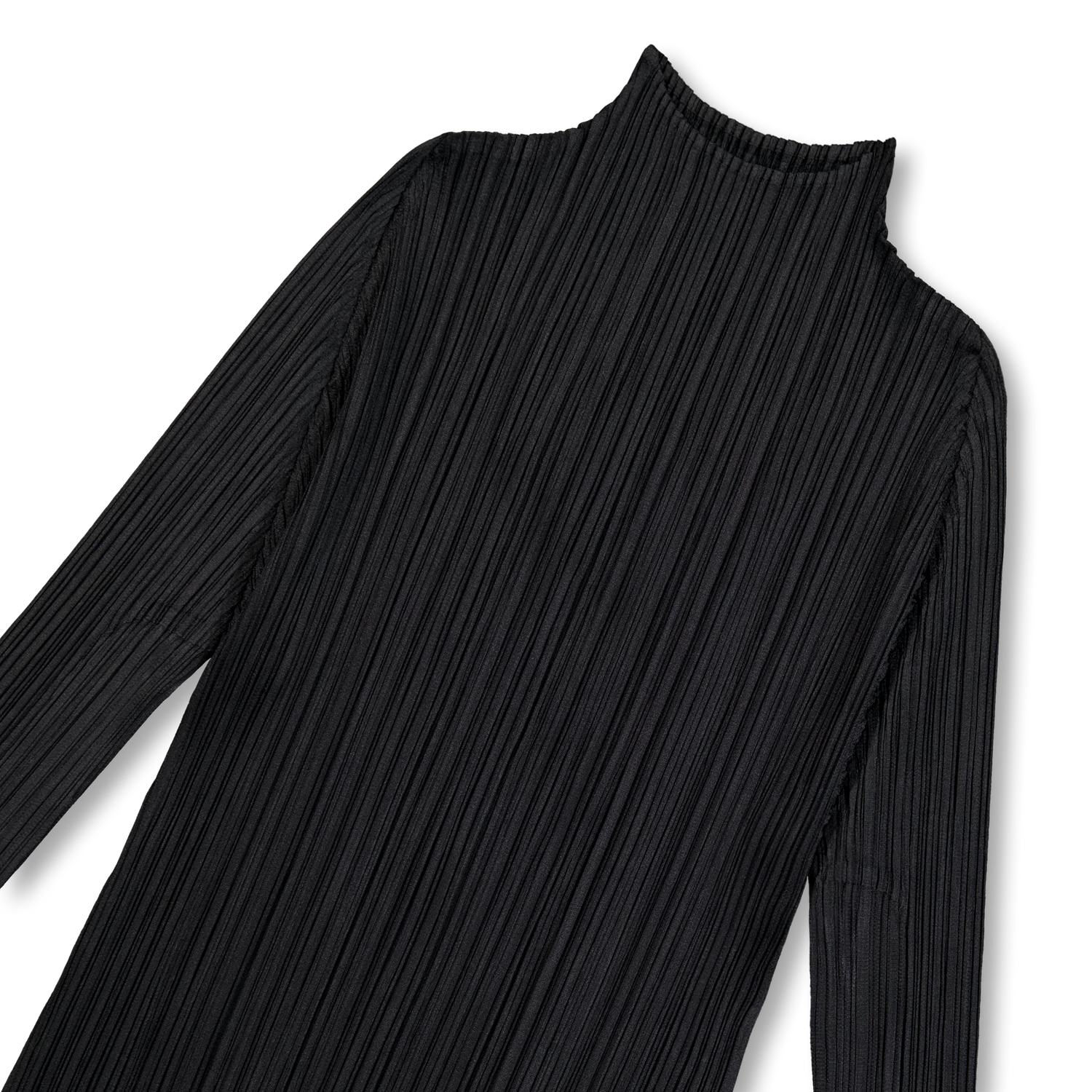 Pleats Please Issey Miyake Basics Long Sleeve Top Black | Nitty Gritty