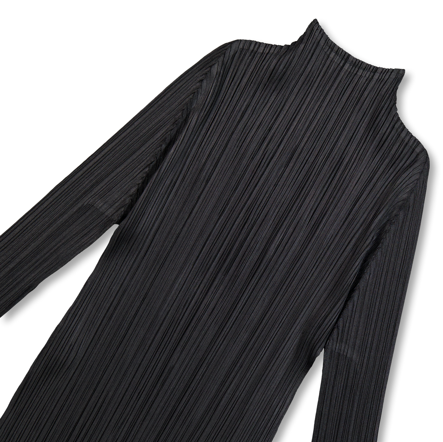 Pleats Please Issey Miyake Basics Long Sleeve Top Black | Nitty Gritty