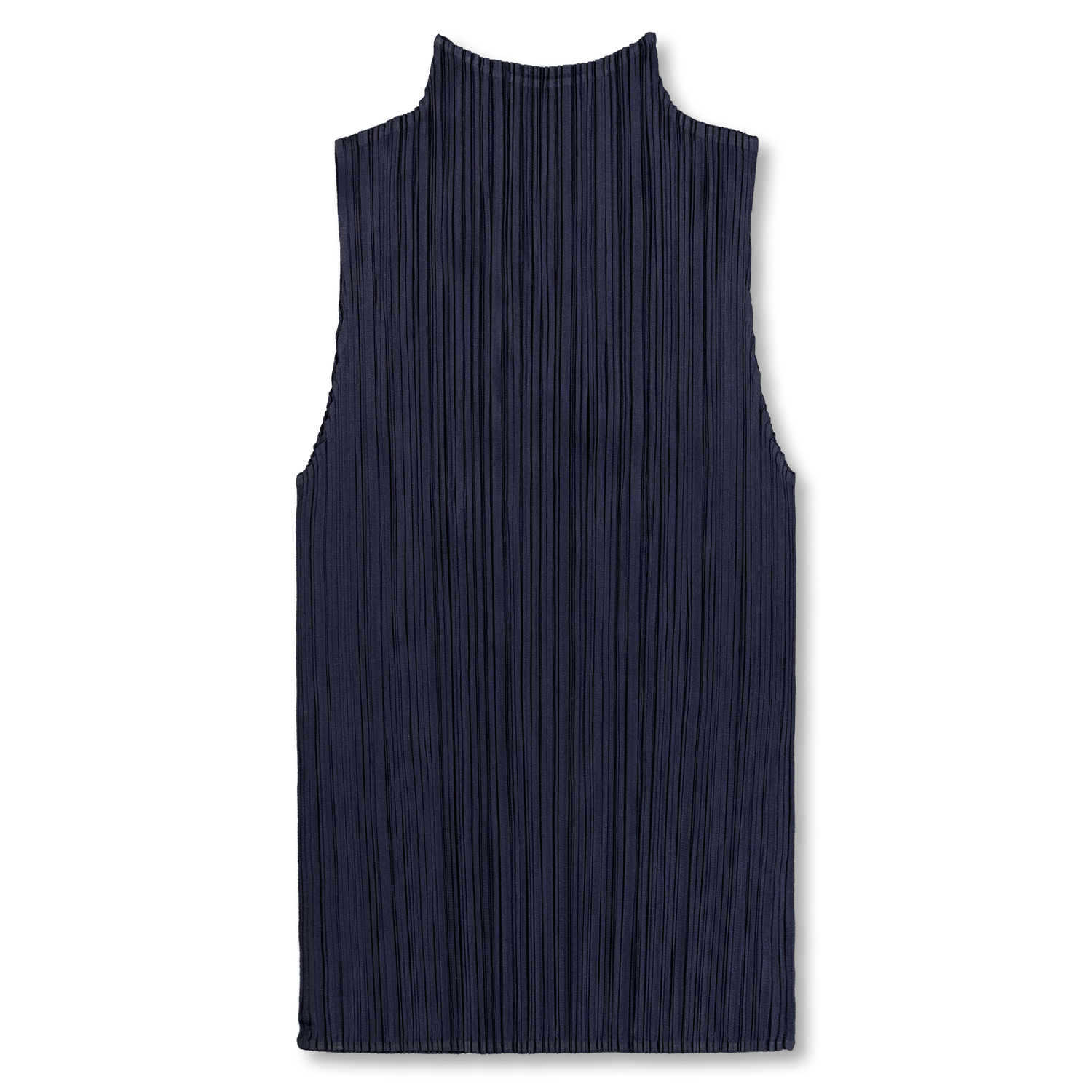 Pleats Please Issey Miyake New Colorful Basics Sleeveless Top Navy