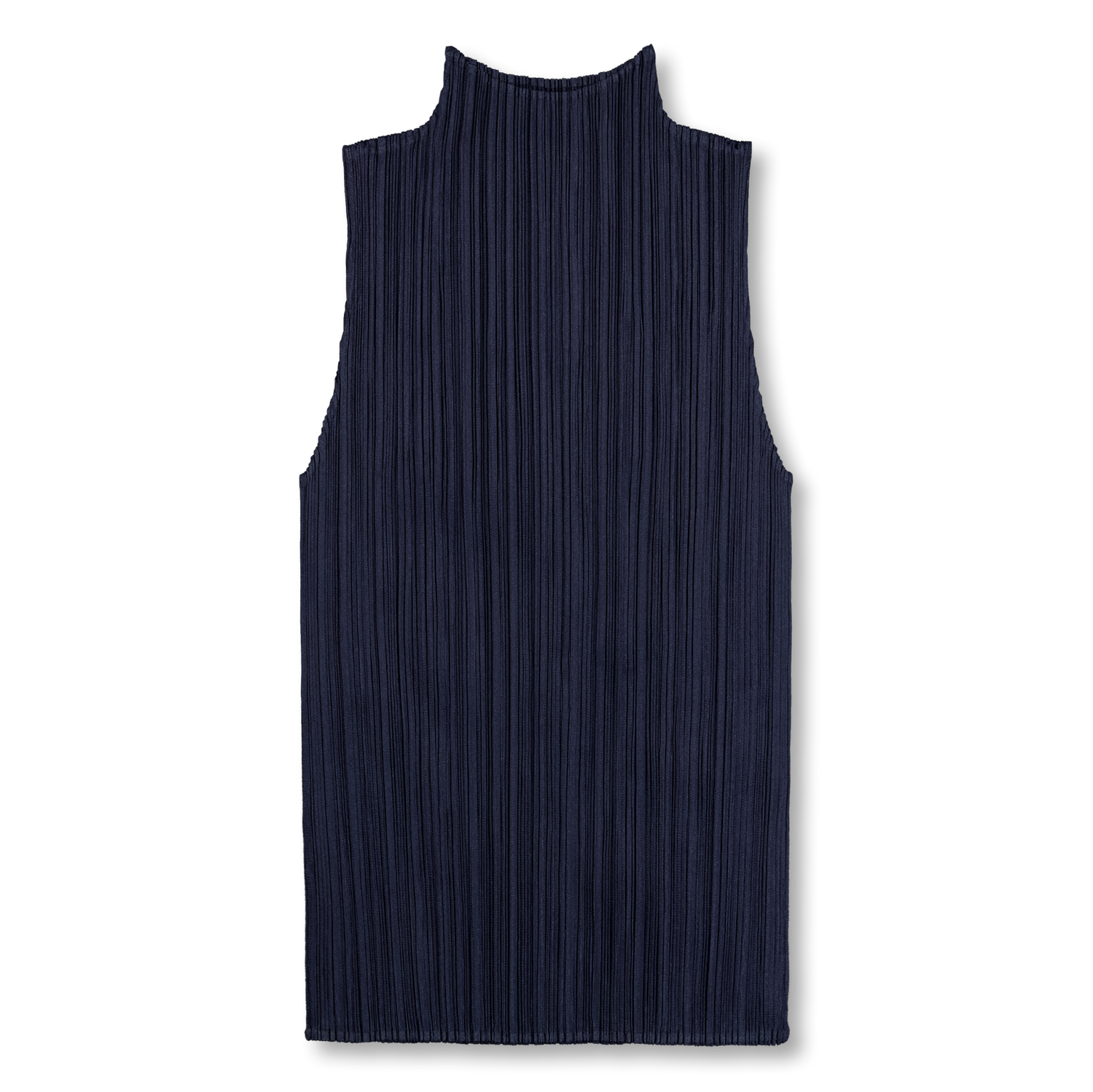 Pleats Please Issey Miyake New Colorful Basics Sleeveless Top Navy