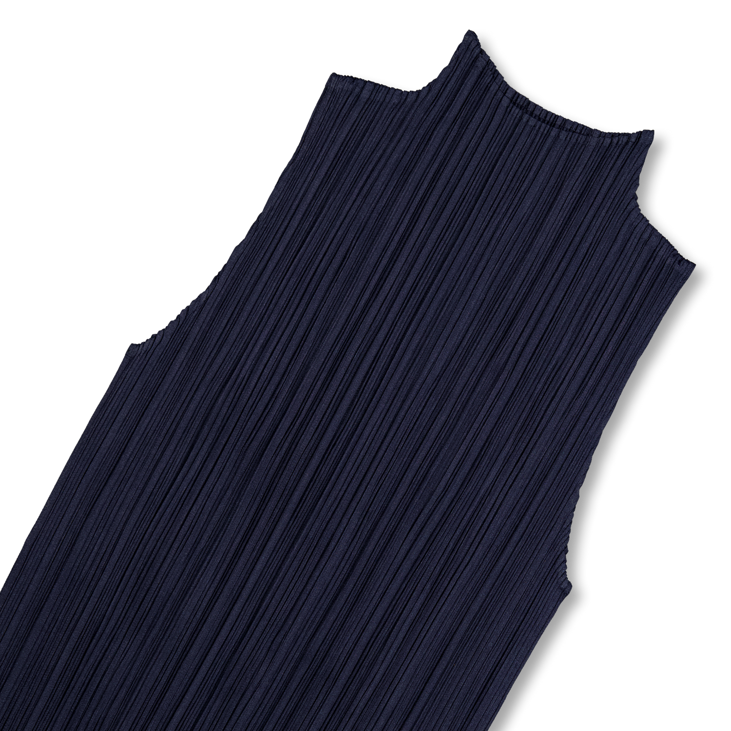 Pleats Please Issey Miyake New Colorful Basics Sleeveless Top Navy