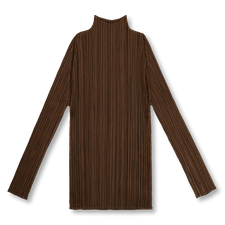 Pleats Please Issey Miyake New Colorful Basics Long Sleeve Top - Brown