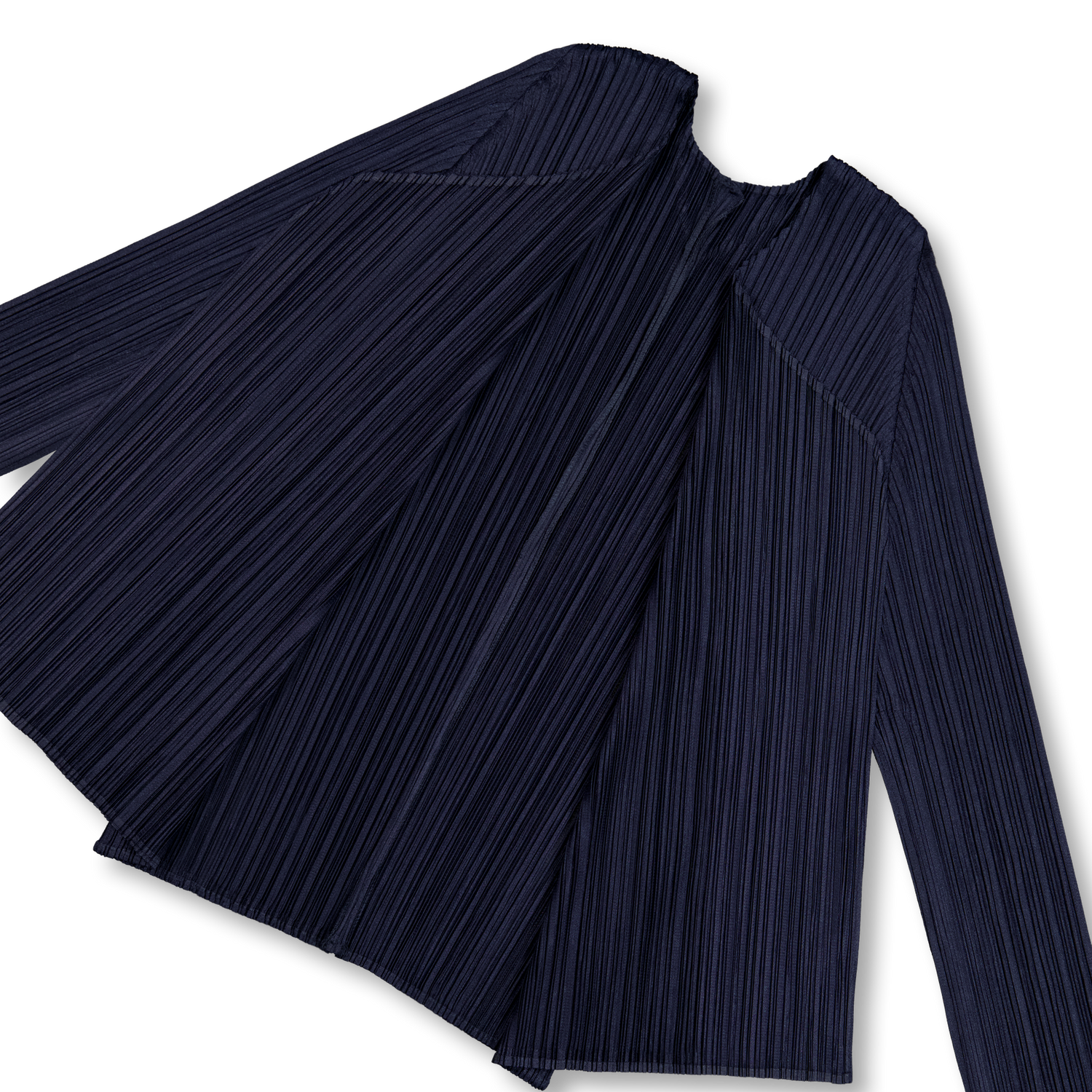 Pleats Please Issey Miyake New Colorful Basics Cardigan Navy