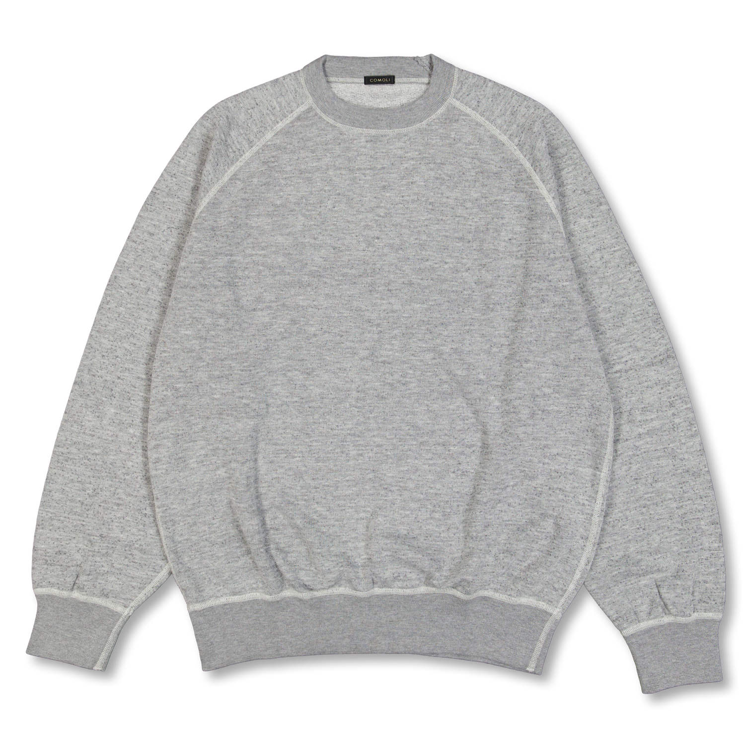COMOLI Grey Fleece Crew Neck Top Gray | Nitty Gritty