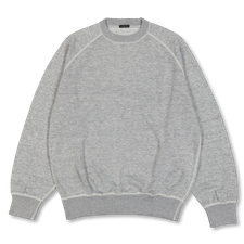 COMOLI Grey Fleece Crew Neck Top - Gray