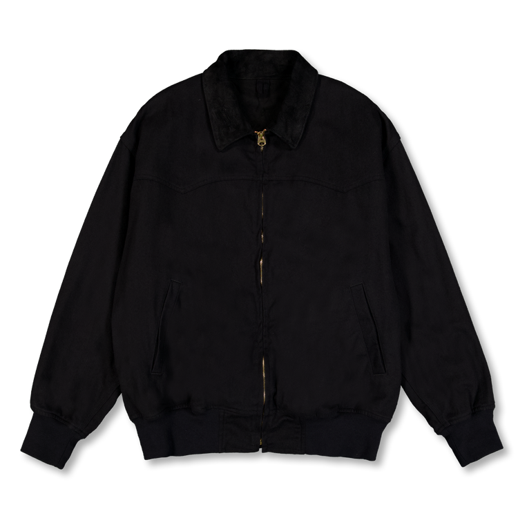 COMOLI Black Drill Zip Jacket Black | Nitty Gritty