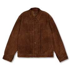 COMOLI Suede Type-1st Jacket - Brown