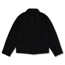 COMOLI Cashmere-Washi Zip Short Jacket - Black