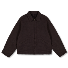 COMOLI Hemp Duck Zip Short Jacket - Brown