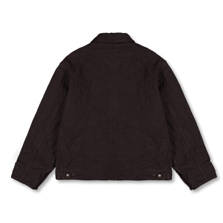 COMOLI Hemp Duck Zip Short Jacket Brown | Nitty Gritty