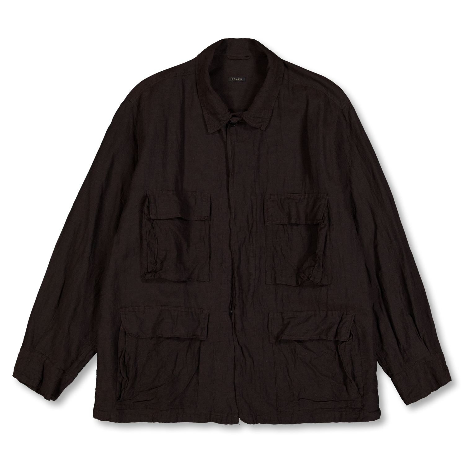 COMOLI Silk Cotton B.D.U. Jacket Brown | Nitty Gritty