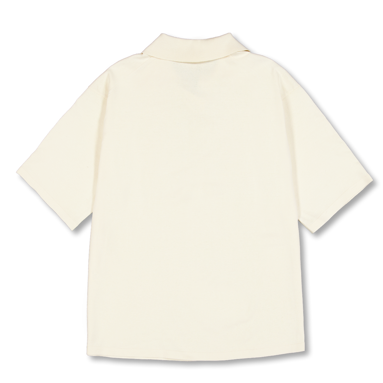 Auralee High Gauge Tussah Silk Knit SKipper Polo Ivory | Nitty Gritty