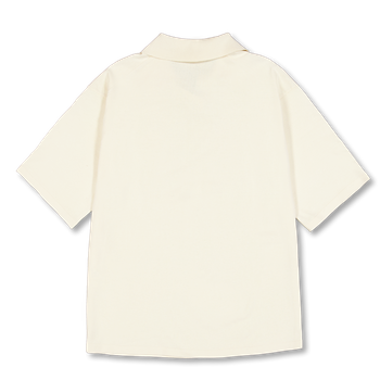 Auralee High Gauge Tussah Silk Knit SKipper Polo Ivory | Nitty Gritty