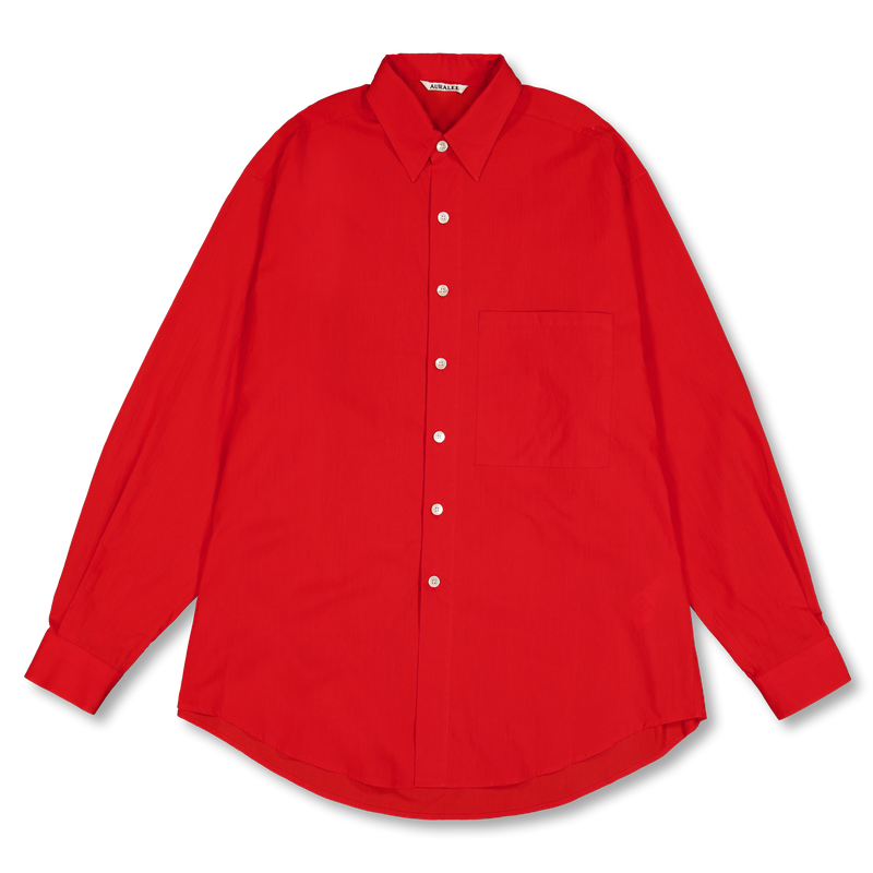 Auralee Super Fine Cotton Lawn Shirt Red | Nitty Gritty
