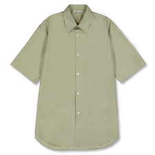 Auralee Washed Finx Twill Half Sleeved Shirt - Olive