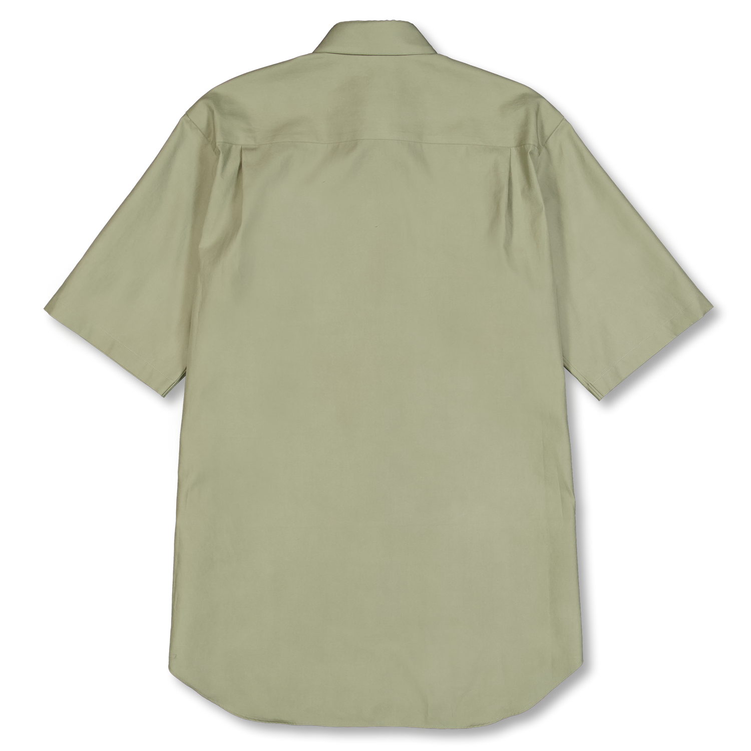 Auralee Washed Finx Twill Half Sleeved Shirt Olive | Nitty Gritty