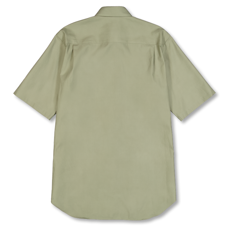 Auralee Washed Finx Twill Half Sleeved Shirt Olive | Nitty Gritty