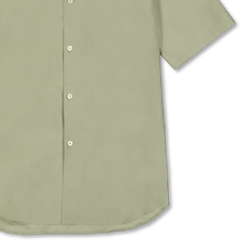 Auralee Washed Finx Twill Half Sleeved Shirt Olive | Nitty Gritty