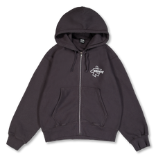 Stüssy Surf Size Gar. Dyed Zip Hood - Faded Black