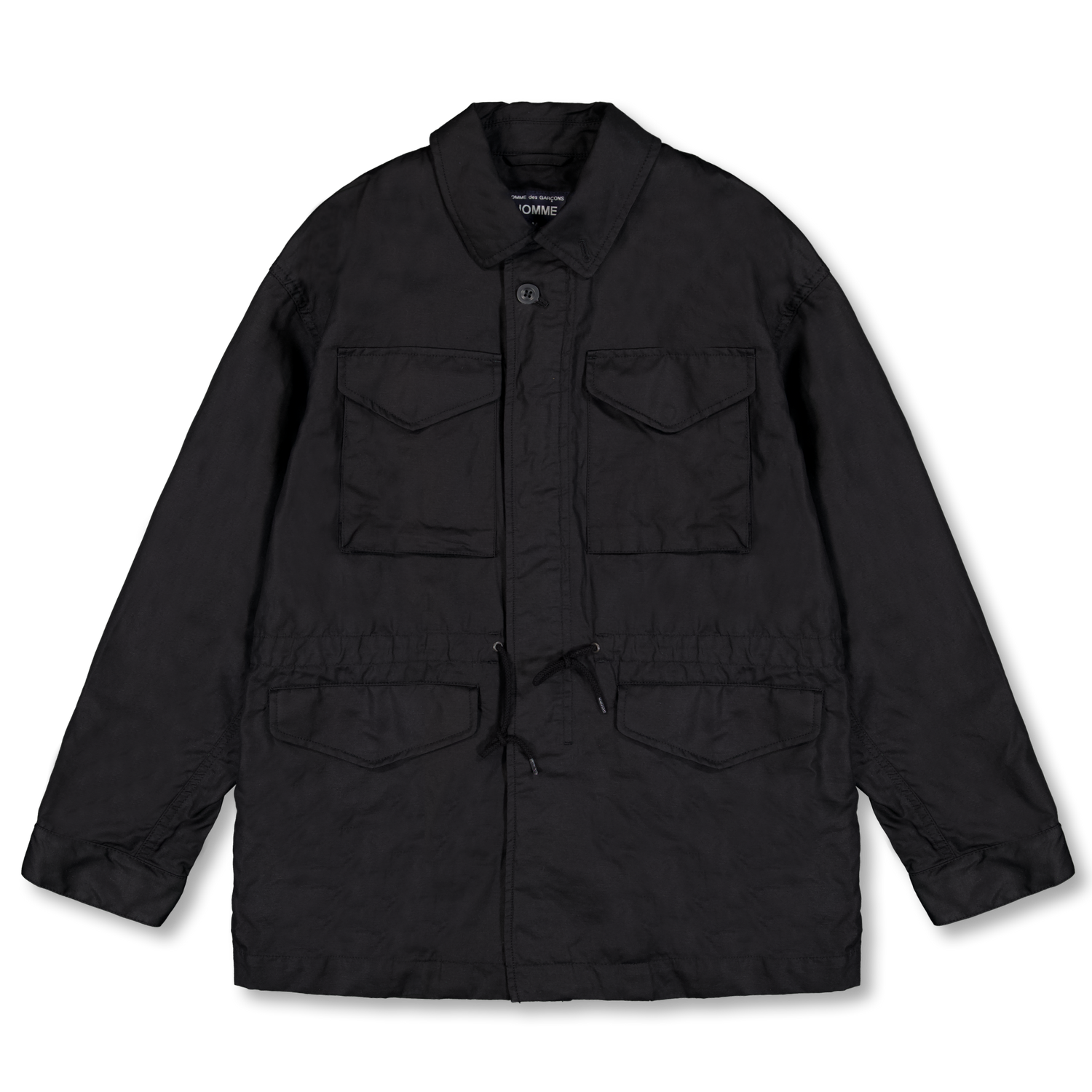 Comme des Garçons Homme Cotton Linen Jacket Military Jacket Black