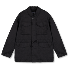 Comme des Garçons Homme                            Cotton Linen Jacket Military Jacket - Black