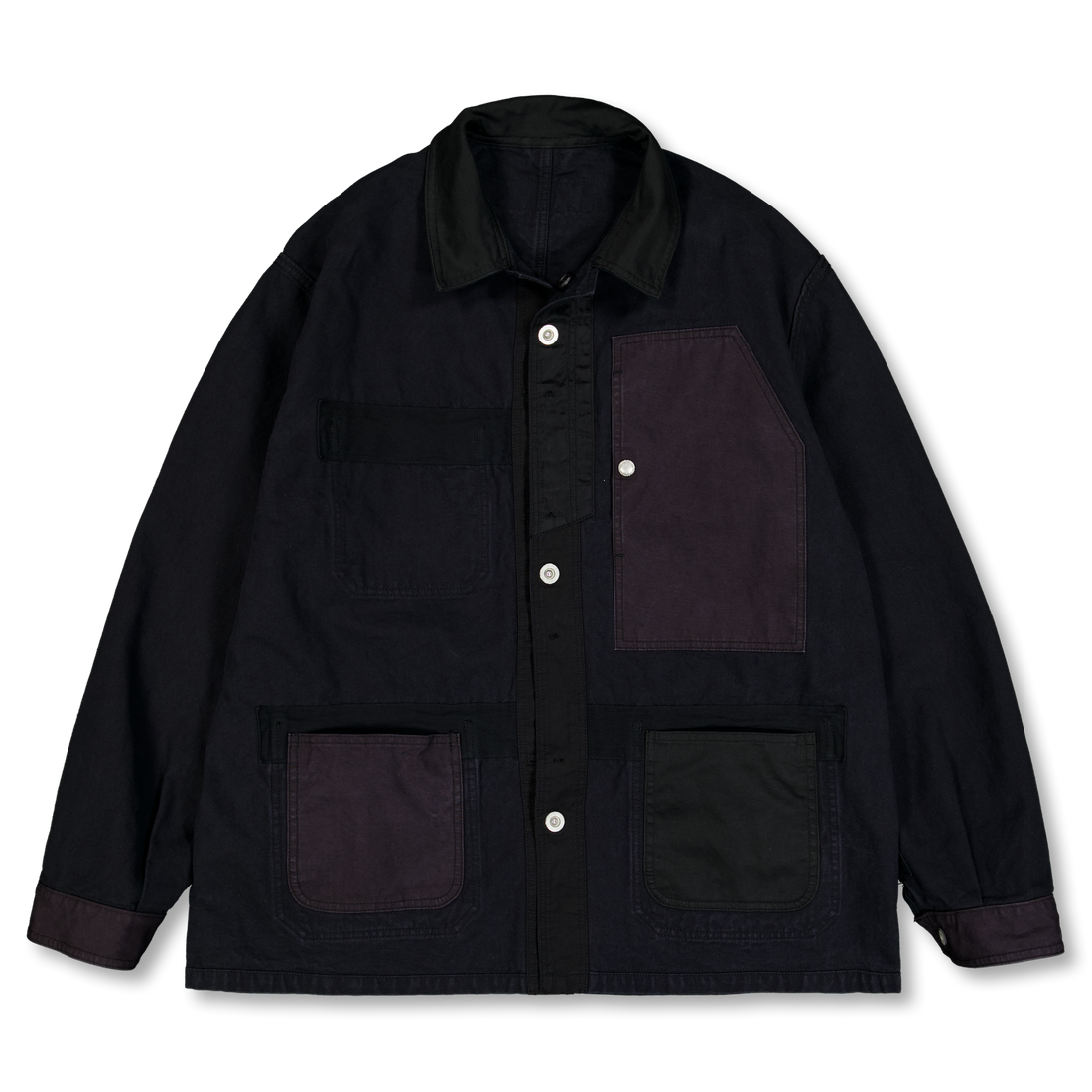 ジャケット・アウター COMME des GARCONS HOMME, 09FW COVERALLS Comme des Garçons Homme Reversible Patchwork Coverall Jacket Black