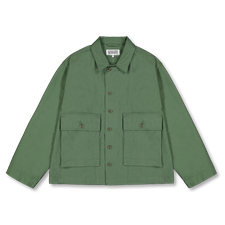 Engineered Garments  Workaday Sea Bees Jacket - Olive Cotton Reverse Sateen