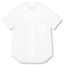 Comme des Garçons Girl Short Sleeve Point Collar Shirt - White