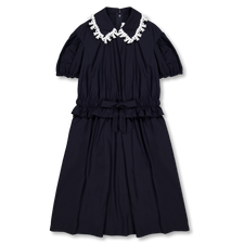 Comme des Garçons Girl Beaded Collar Short Sleeve Dress - Navy