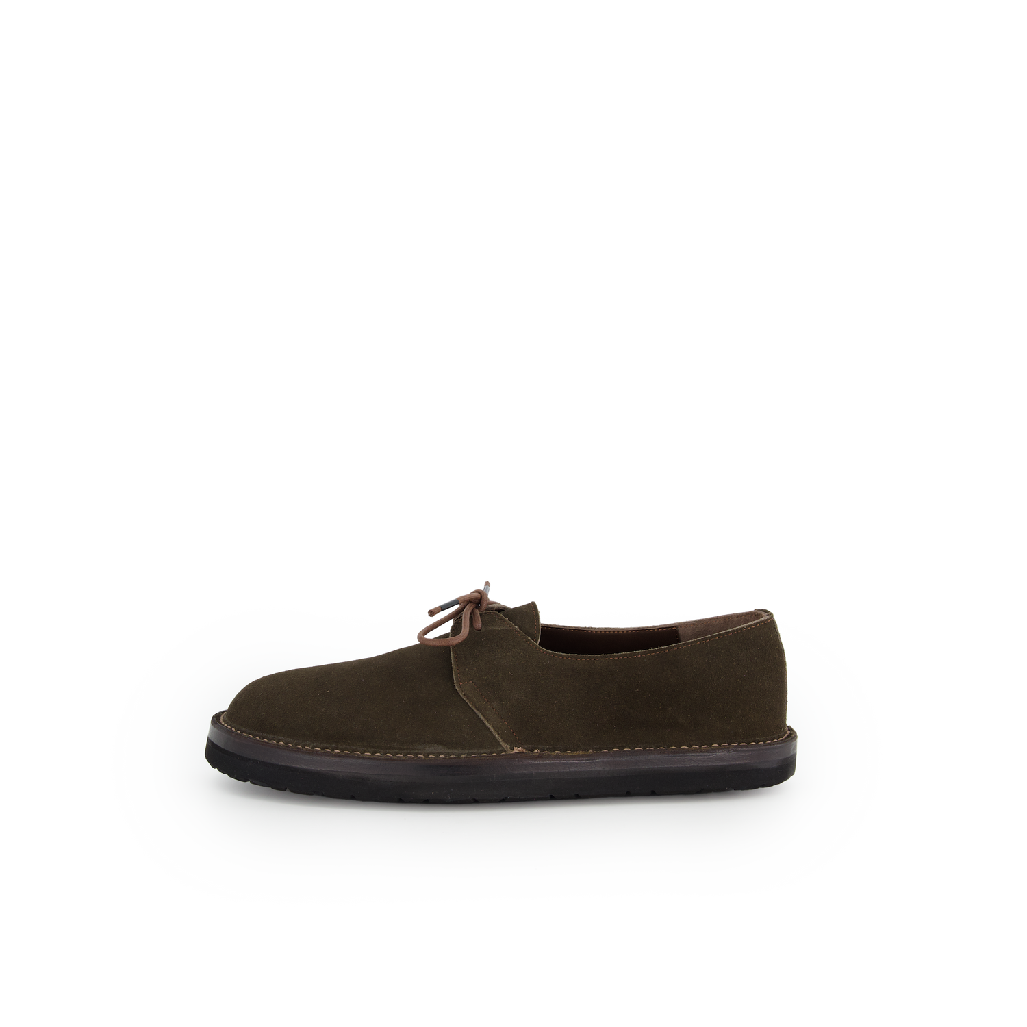 Yoko Sakamoto Military Shoes Brown Suede | Nitty Gritty