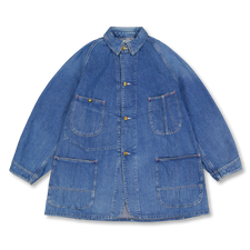 orSlow Loose Fit Denim Coverall - Denim Used