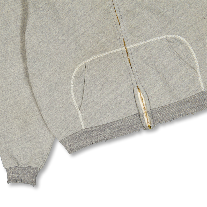 A.PRESSE Vintage Light Weight Zip Sweat Hoodie Gray | Nitty Gritty