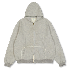 A.PRESSE Vintage Light Weight Zip Sweat Hoodie - Gray