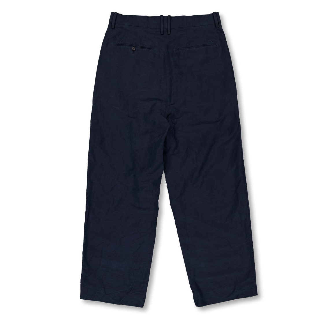 A.PRESSE Silk Linen Wide Trousers Navy | Nitty Gritty