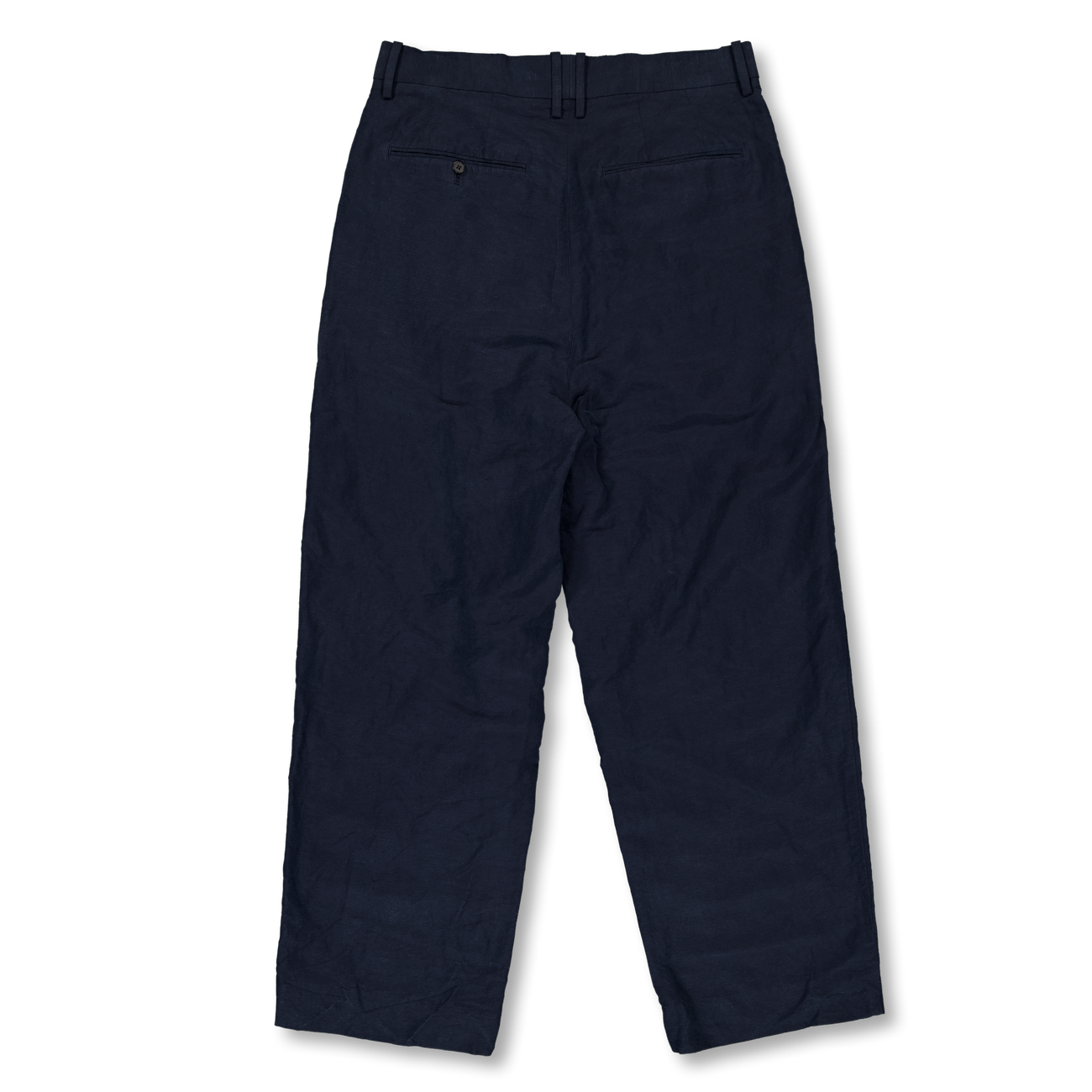 A.PRESSE Silk Linen Wide Trousers Navy | Nitty Gritty