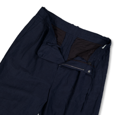 ＜A.PRESSE＞Silk Cotton Chino WideTrousers A.PRESSE Silk Linen Wide Trousers Navy | Nitty Gritty