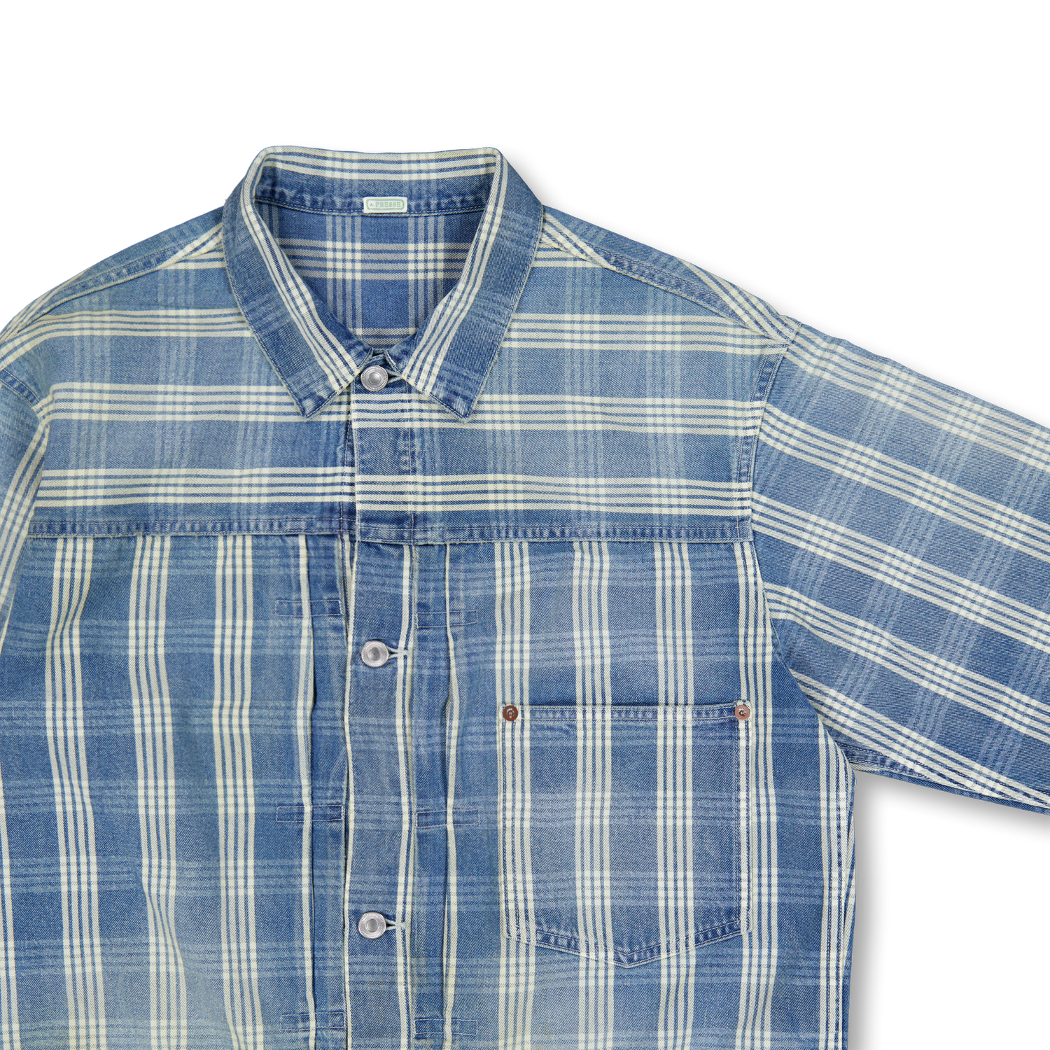 A.PRESSE No.213 Indigo Palaka Denim Jacket Check | Nitty Gritty