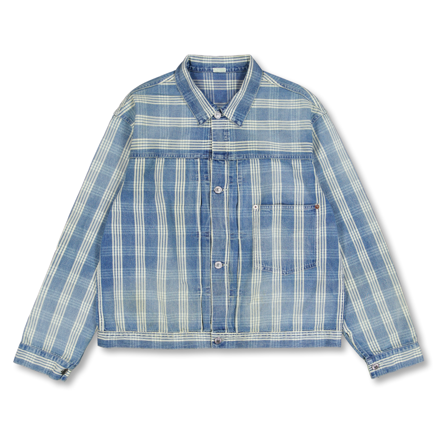 A.PRESSE No.213 Indigo Palaka Denim Jacket Check | Nitty Gritty