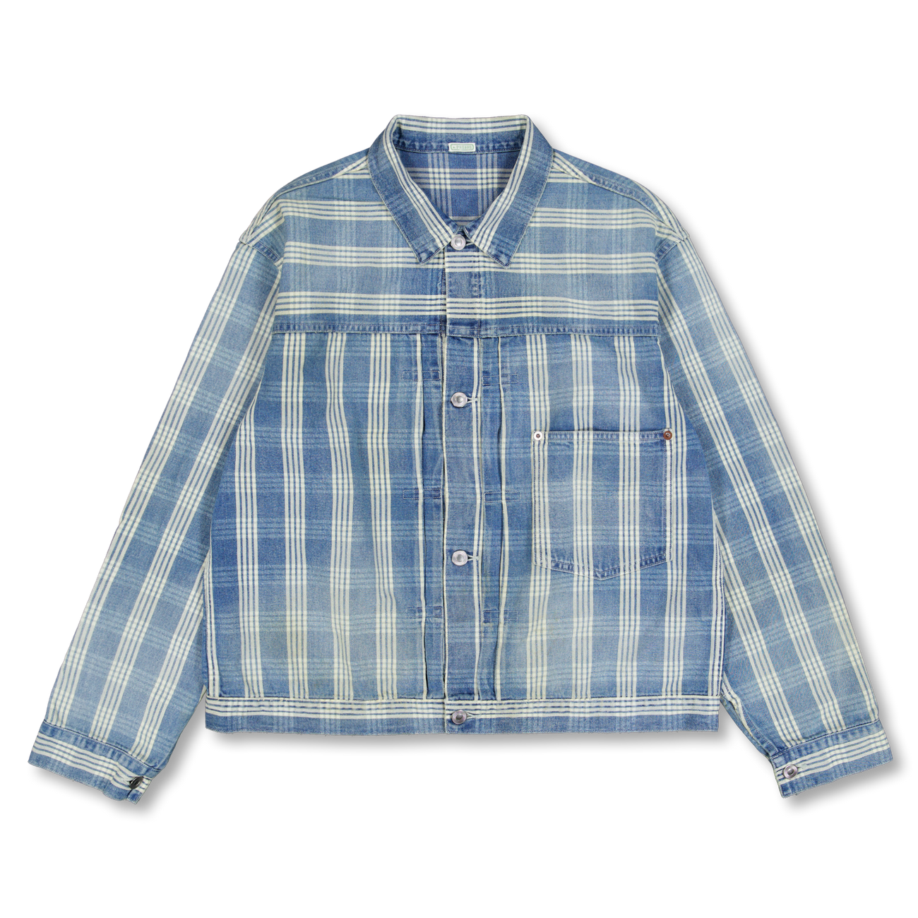 A.PRESSE No.213 Indigo Palaka Denim Jacket Check | Nitty Gritty