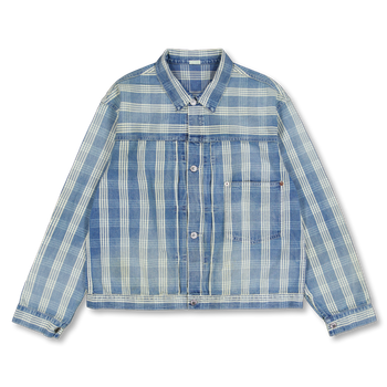 A.PRESSE No.213 Indigo Palaka Denim Jacket Check | Nitty Gritty