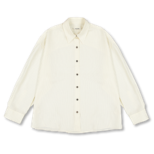 Cordera Oversized Pencil Striped Shirt - Cream