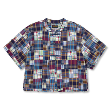 BEAMS BOY BOY Patch Work Short Sleeve - Blue Multi