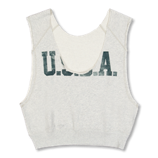 BEAMS BOY Cutoff Sweater Vest - Grey